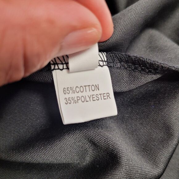 Women's Elegant Office Long Sleeve Midi Solid Black Dress Size Medium - Picture 8 of 10